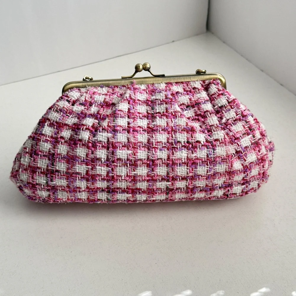 Anthropologie Audrey‎ Clutch Versatile With Removable Metal Strap